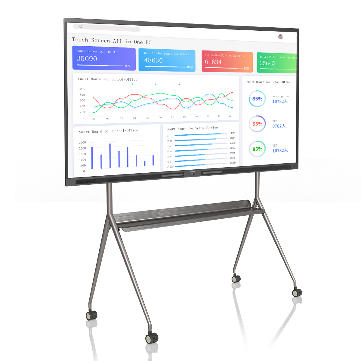 65 inch interactive touch panel